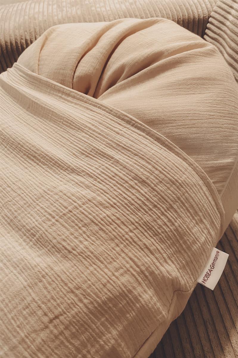 Baby Lagerungsbezug Musselin beige, Decke, Kissen, Dekoration für Zuhause