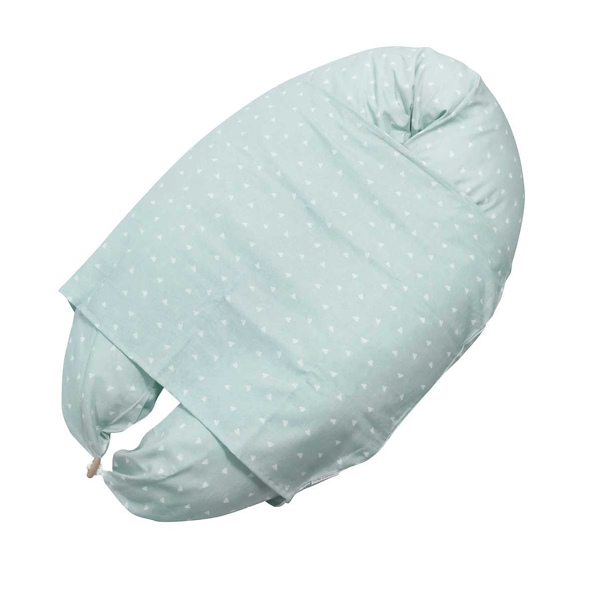 Baby Lagerungsbezug Herzen pastellgrün, Kissen, Dekoration für Zuhause, Windel, Kopfkissen