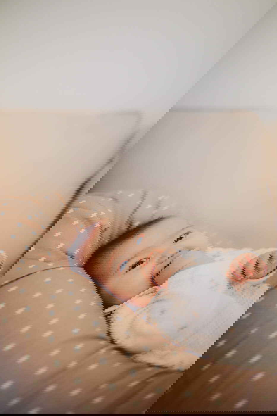 Baby Lagerungsbezug Punkte beige