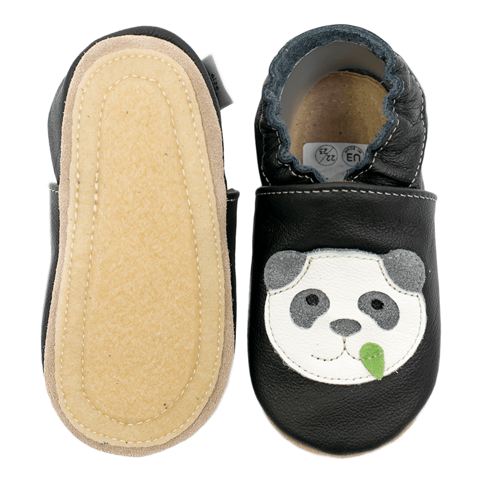 Kitaschuhe Panda schwarz